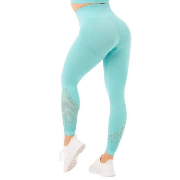 Ryderwear Seamless Staples Leggings - Aqua Marl, Size Small - Picture 3 of 13